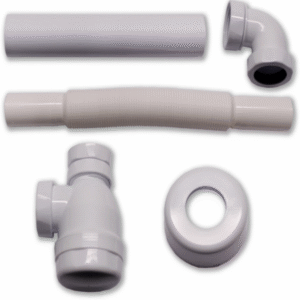 Vattenlås med flexslang för vägg